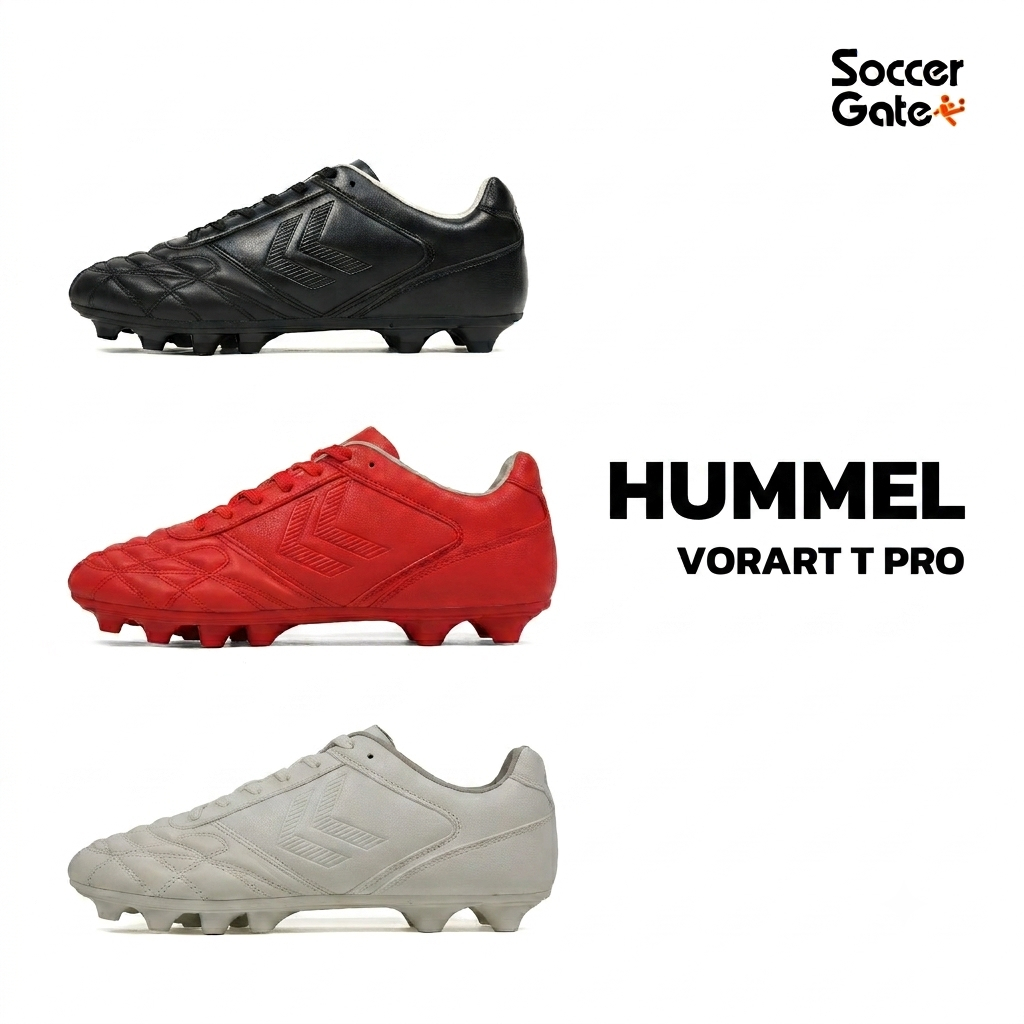 HUMMEL Vorart T Pro (หนังจิงโจ้ เกรดพรีเมี่ยม รุ่นท็อป) รองเท้าฟุตบอล [โค้ด SOCC1000 ลดสูงสุด 1000 เมื่อซื้อครบ 1500]