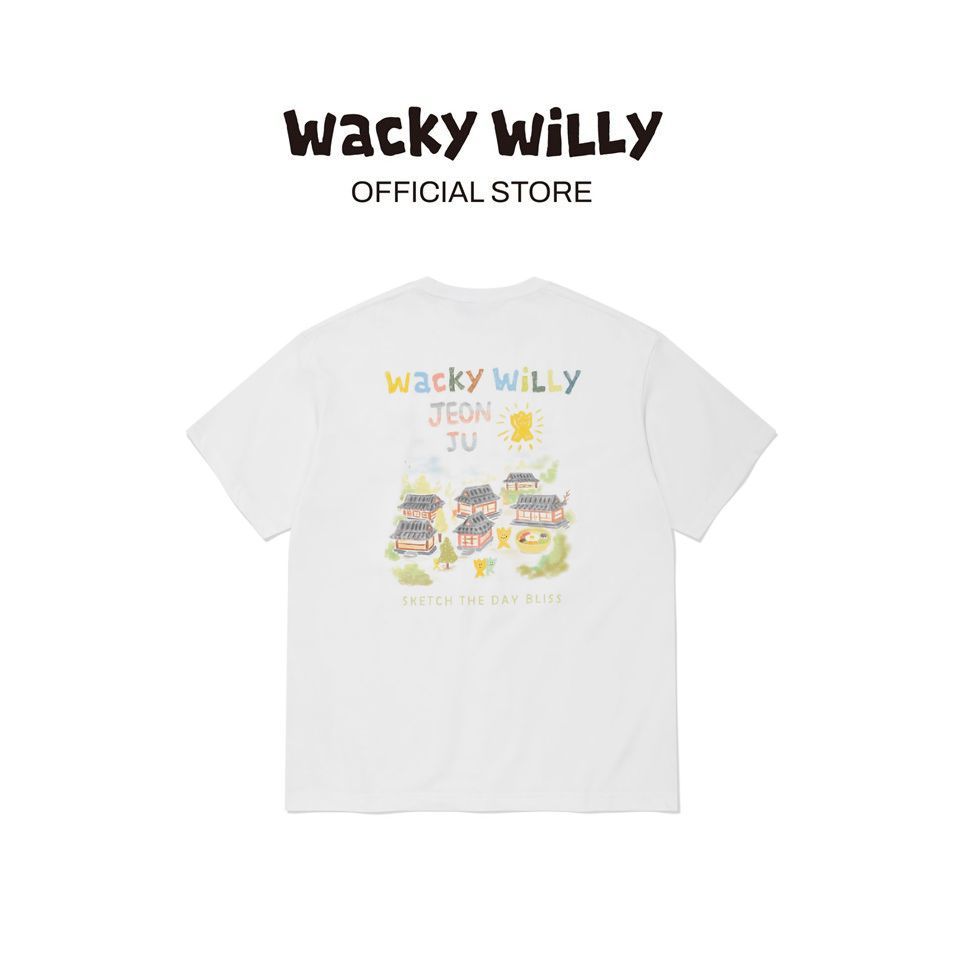 WACKY WILLY เสื้อยืดรุ่น Kiky Travel Series (Jeonju) White (80322STJSSU_S6WHXX)