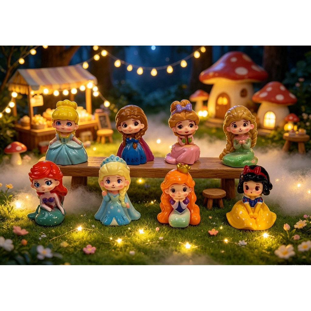 [8pcs]เรซิ่น เจ้าหญิง ดิสนีย์ 8 แบบ ต่างสไตล์ สวยงาม น่าสะสม ครบเซต พร้อมส่งจากไทย