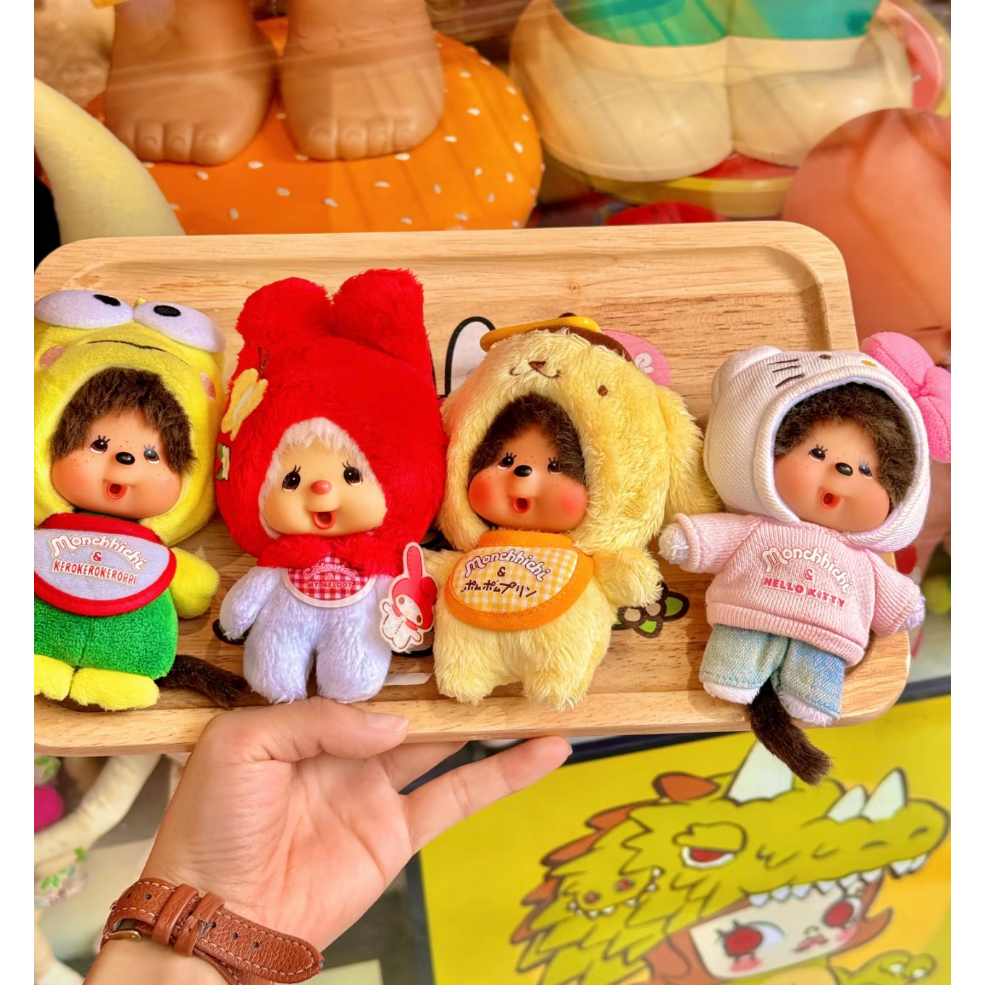 นำเข้าจากญี่ปุ่นMonchhichi x Kitty พวงกุญแจตุ๊กตาครบรอบ รูปที่ 8