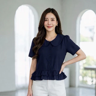 เสื้อคอบัวระบายชาย รุ่น Mimimi Top