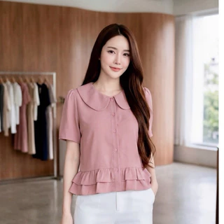 เสื้อคอบัวระบายชาย รุ่น Mimimi Top