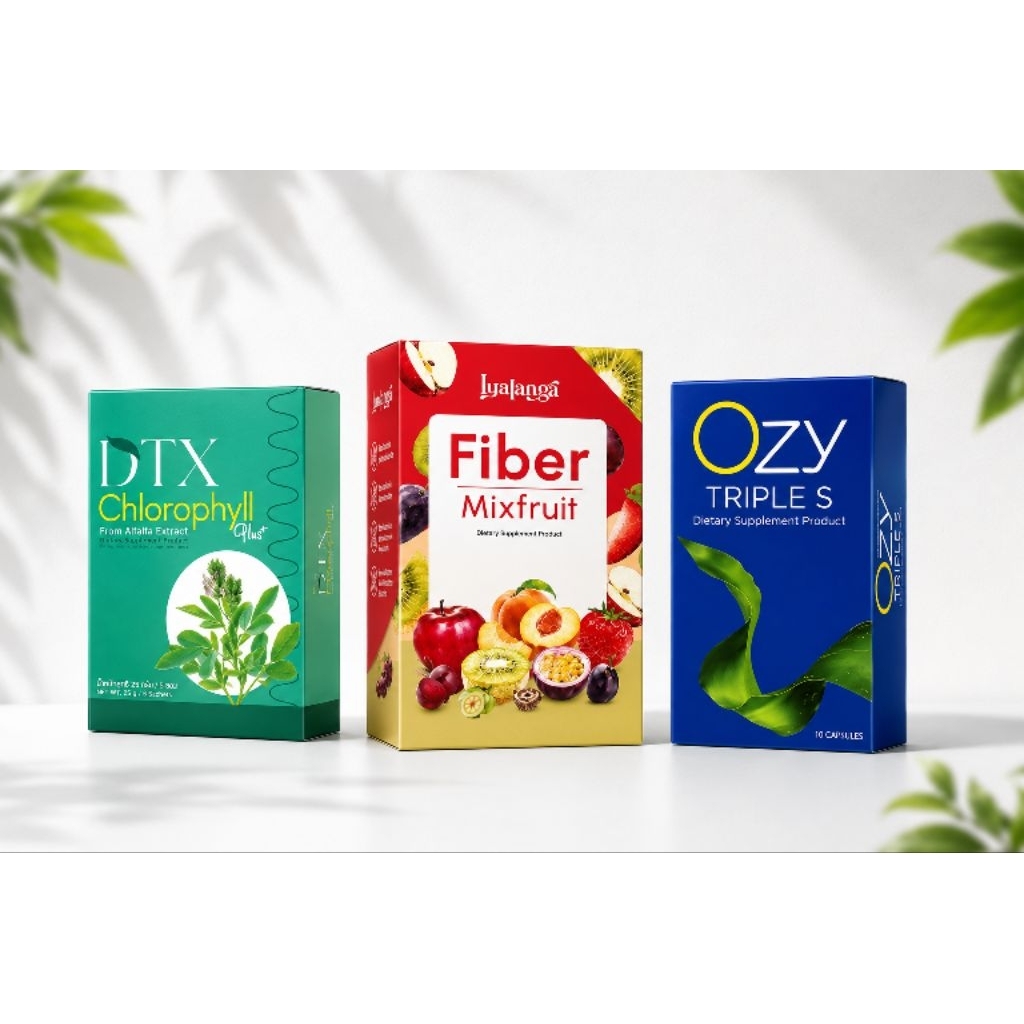 OZY TRIPLE S+OZY DTX Chlorophyll+lyalanga ผลิตภัณฑ์เสริมอาหาร ของแท้ส่งตรงจากบริษัท
