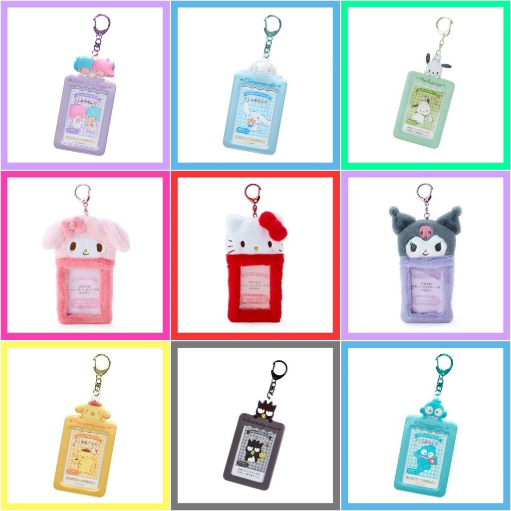 ❤️ แท้ 100% พวงกุญแจ Sanrio card holder 💜 พวงกุญแจใส่รูป พวงกุญแจใส่บัตร Sanrio keychain สายคล้องคอ สายห้อยคอ