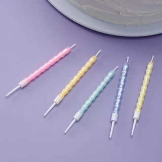 เทียนวันเกิดสีมุกเมทัลลิค LM06 (1ชิ้น/กล่อง)พร้อมส่ง