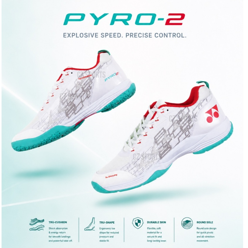 รองเท้าแบดมินตัน YONEX PYRO 2 LITE (สินค้าลิขสิทธิ์แท้ 100%)