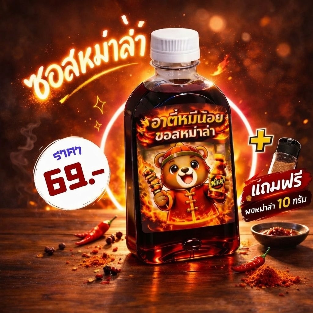 ซอสหม่าล่า ปิ้งย่าง คลุก ผัด จิ้ม หมักครบจบ สูตรเคี่ยวพิเศษ