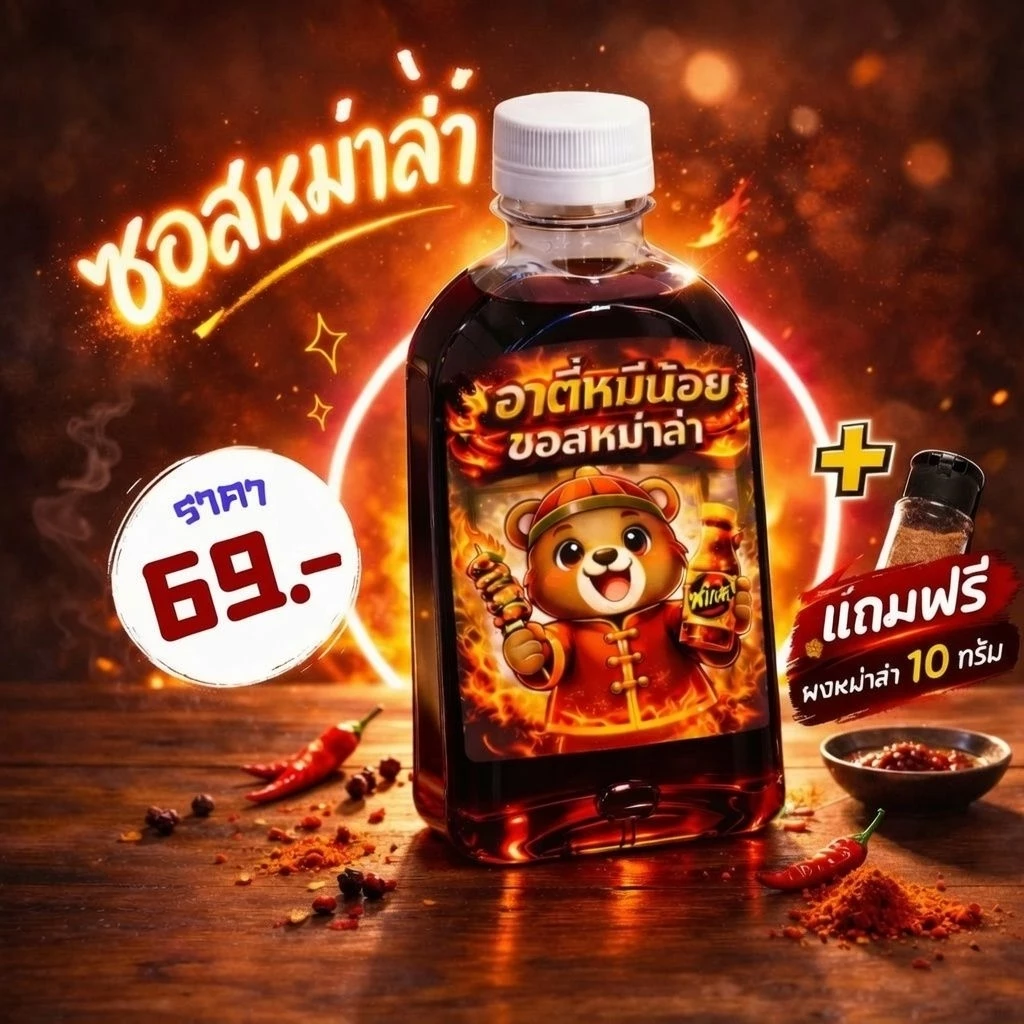 ซอสหม่าล่า ปิ้งย่าง คลุก ผัด จิ้ม หมักครบจบ สูตรเคี่ยวพิเศษ