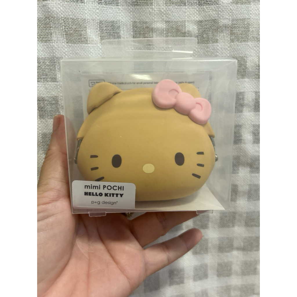 กระเป๋า mini pochi hello kitty ผิวแทน