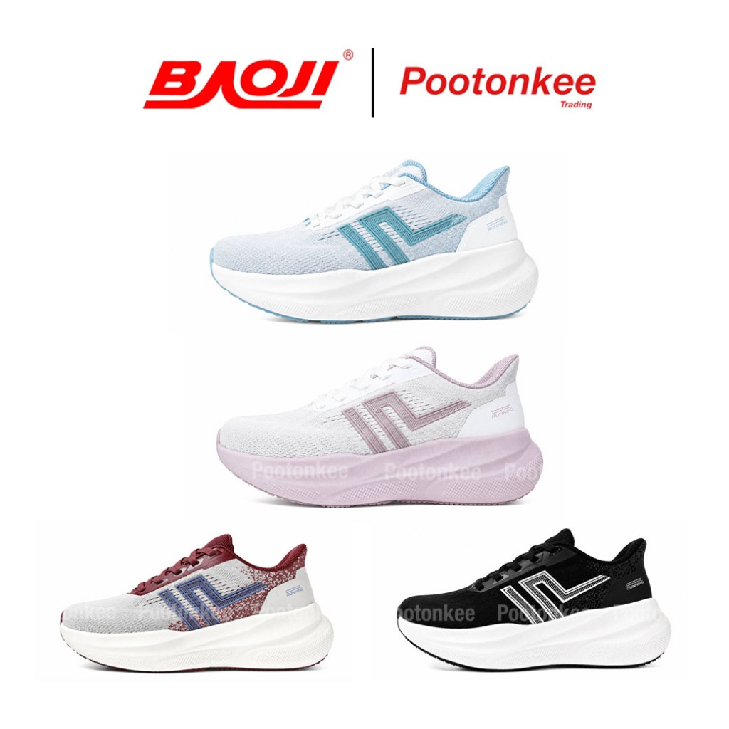 Baoji  RUNNING รุ่น BJW 1197 รองเท้าผ้าใบผู้หญิง รองเท้าวิ่ง แบบผูกเชือก ไซส์ 37-41