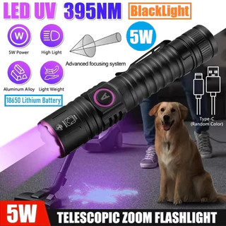 ไฟฉาย Blacklight 395nm ตรวจแบงค์ปลอม ตรวจการปลอมแปลง ตรวจคราบสกปรก ส่องลายน้ำ - ไฟฉายแบล็คไลท์ ไฟฉายยูวี UV LED