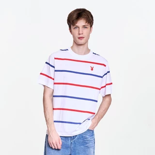 PLAYBOY 08PB เสื้อยืด เสื้อผ้าผู้ชาย/เสื้อ/เสื้อยืดสีขาว รุ่น P1MT265TB098WH