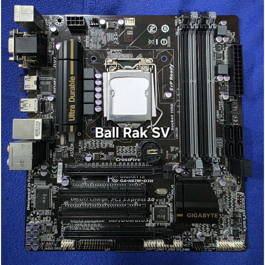 เมนบอร์ด GIGABYTE GA-H87M-D3H / LGA 1150 (ไม่มีฝาหลัง)