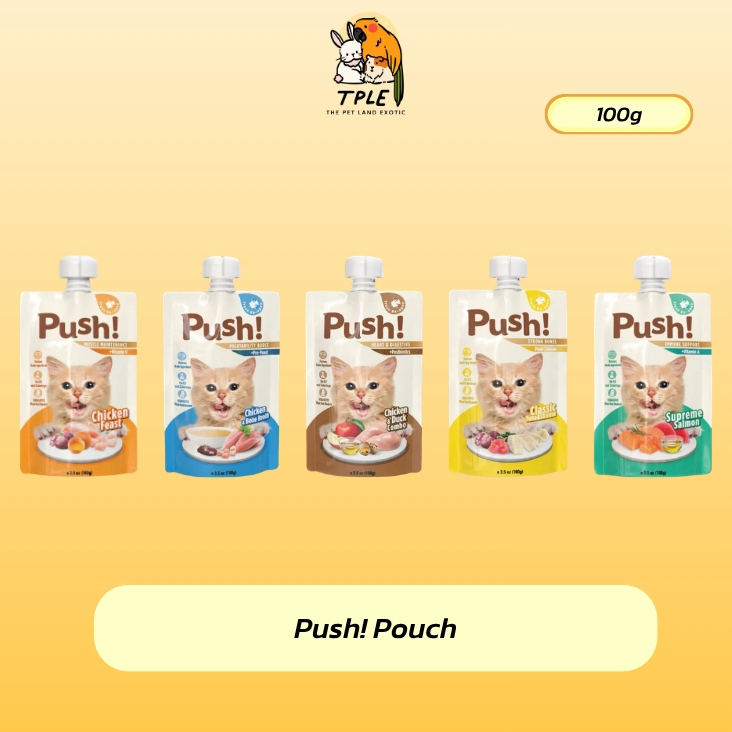 [1 ซอง] Push! Pouch พุช อาหารเปียกแมว สูตร Complete & Balanced  ขนาด 100g