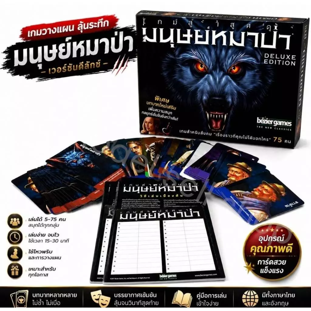 เกมส์แวร์วูฟ Ultimate Werewolf (อัลติเมต เวร์วูล์ฟ) ซึ่งเป็น เกมปาร์ตี้ (social deduction game) thumbnail 4