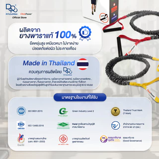 Chrispower ยางยืดบริหารกล้ามเนื้อ Premium Power Tube มีที่จับ พร้อมผ้าหุ้มยาง