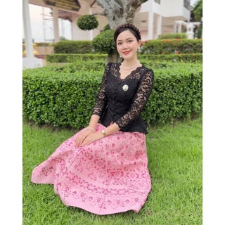 SALE! ไม่ครบไซส์ เสื้อลูกไม้อัดกาวทั้งตัว-สีดำ (TLD) ใส่เข้ารูปทรงสวย มีหลายแบบหลายไซส์ให้เลือก