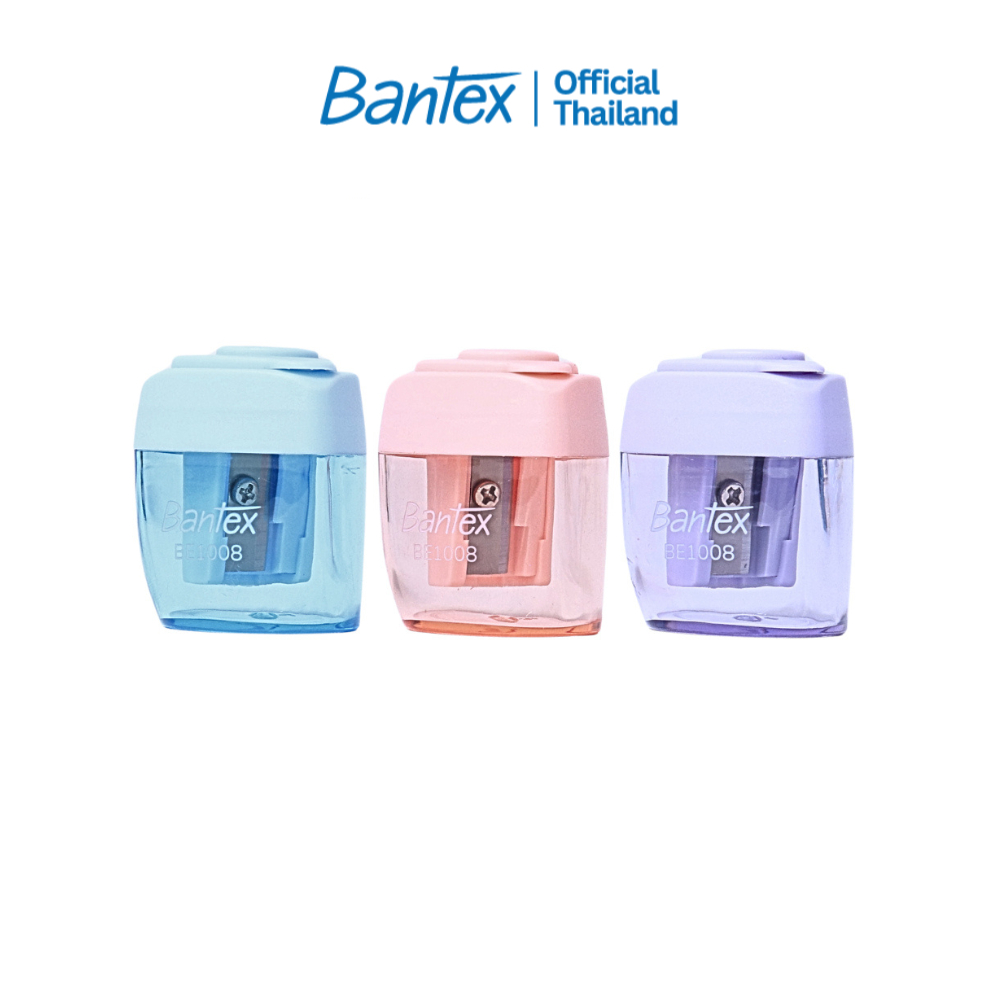 Bantex กบเหลาดินสอ กบเหลา กบเหลาสุ่มสี่ คละสี ใบมีดคม ขนาดพกพาสะดวก อุปกรณ์การเรียนและสำนักงาน Sharpener