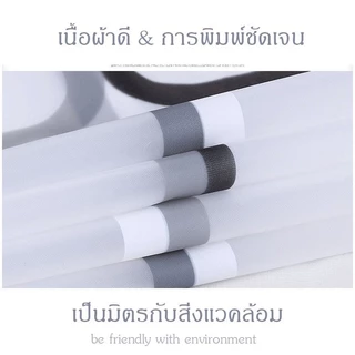 ม่านห้องน้ำ 200X200cm กันเชื้อรา PEVA มีห่วงตะขอ C-Hook ให้ 12 ชิ้น กันเชื้อรา มี4ลายให้เลือก