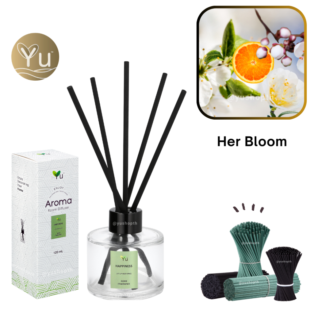 🌟 กลิ่น Her Bloom (เฮอร์ บลูม) | Room Diffuser ก้านไม้หอม : กลิ่นคล้าย Berberry Her Blossom EDT | 12