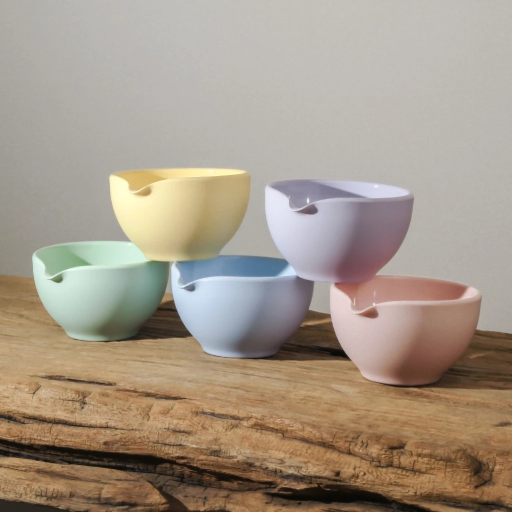 EVEREST&CO. ถ้วยชงชา ถ้วยตีมัทฉะ Pastel Collection ผลิตจาก Tritan 100% BPA Free ตกไม่แตก รุ่น CHAWAN LITE ขนาด 480 ml.
