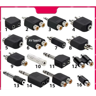 Jack RCA AV Audio อะแดปเตอร์แปลงหัว สำหรับเสียงและภาพ