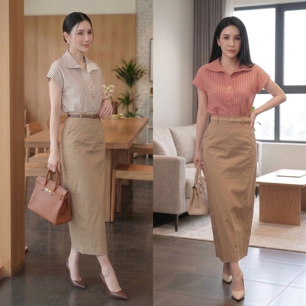 CT888  (เฉพาะเสื้อ) เสื้อเชิ้ตผู้หญิง ผ้านุ่ม ใส่สบาย ทุกวัน
