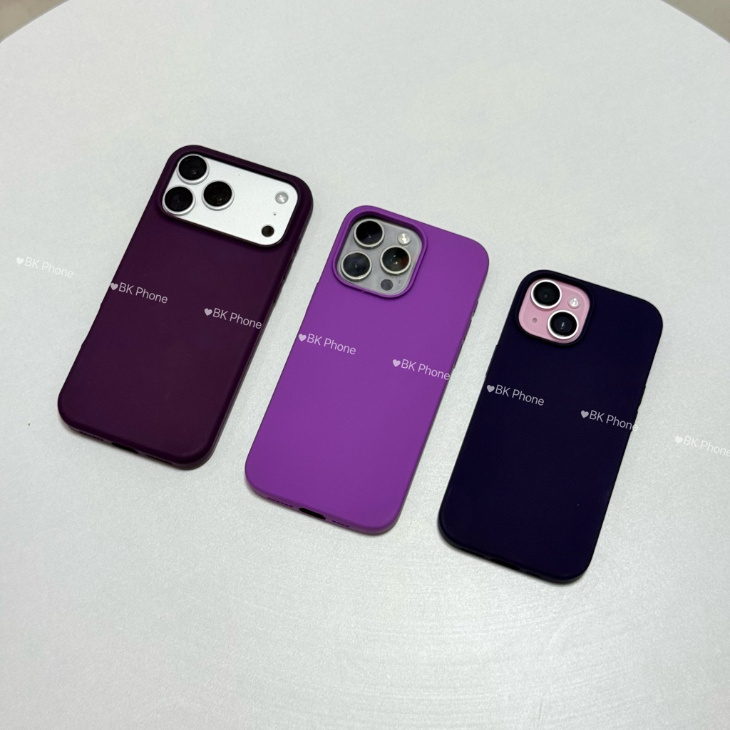 -Siliconeกำมะหยี่โลโก้ สีDrak cherry เคสสำหรับรุ่นไอโฟน18promax 17promax IP11/11pro/11promax IP13/14/15/16promax