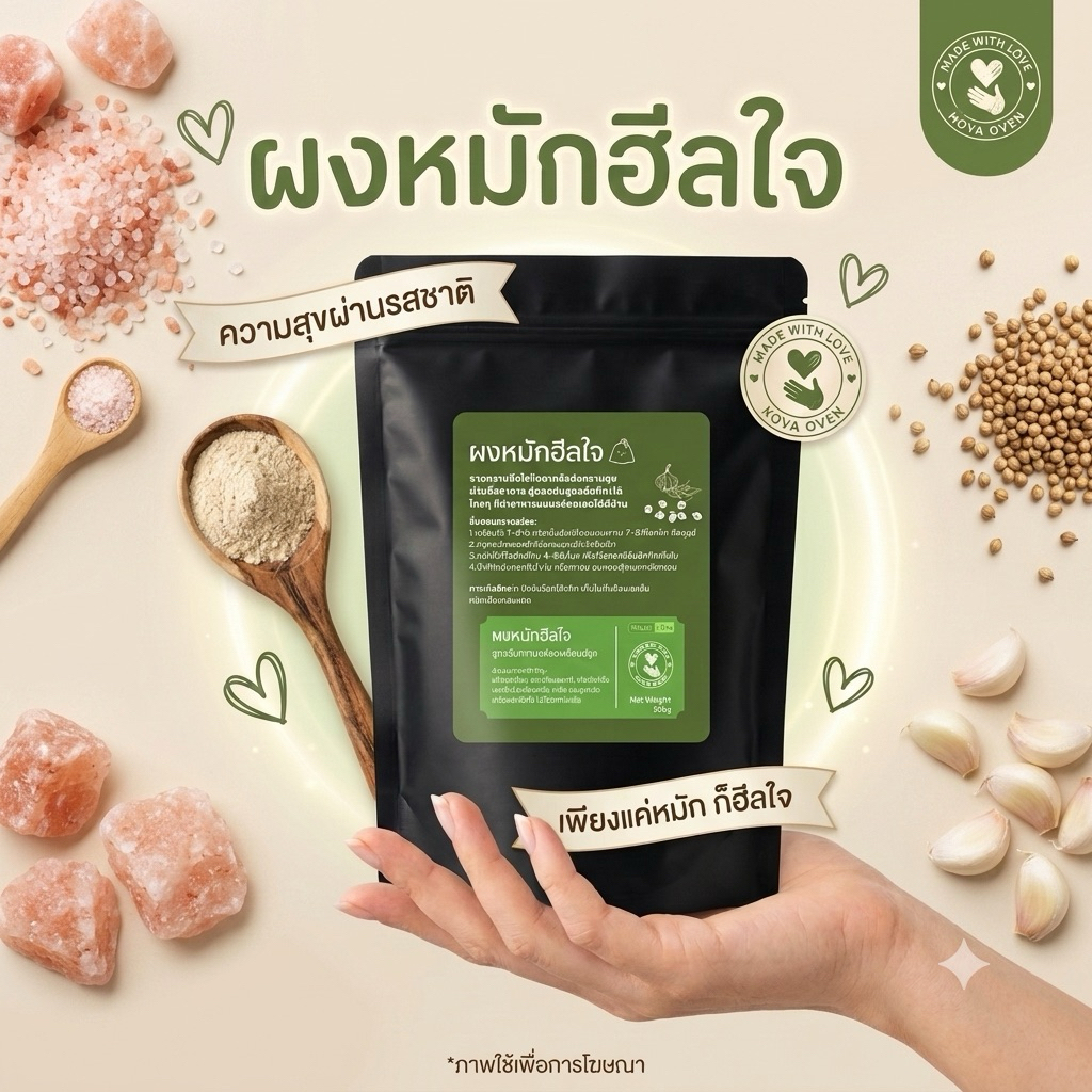 (แพ็ก3ซอง) ผงหมักฮีลใจ S 100g