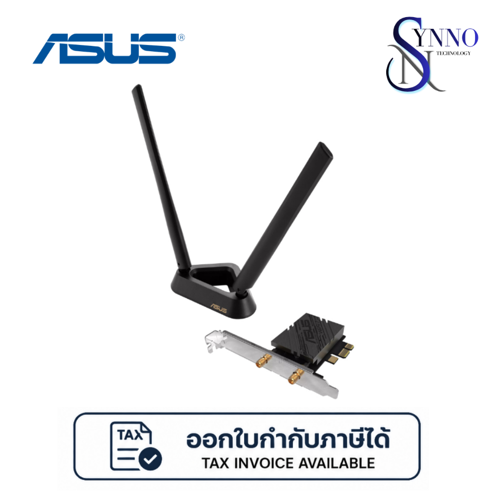 การ์ดไวไฟ  WIRELESS PCIe ADAPTER ASUS PCE-BE92BT WI-FI 7 BT 5.4 - BLACK