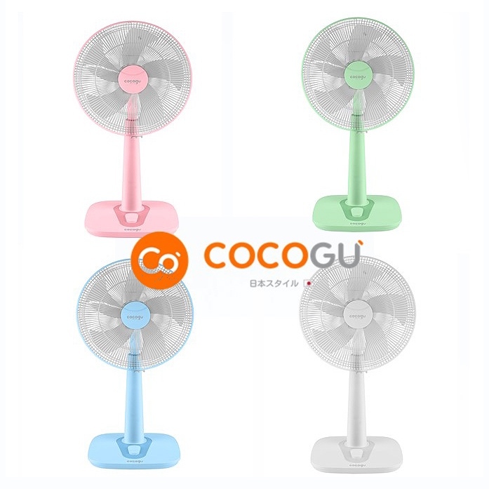 COCOGU พัดลมตั้งพื้น สไลด์ 16 นิ้ว รุ่น RF5 50w คอยืด รับประกัน 2 ปี มินิมอล พาสเทลน่ารัก