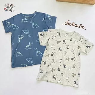 FUFU เสื้อผ้าแฟชั่นเด็ก ลายมินิมอล ลายมินิมอล Size S-XL อายุ 1- 8 ปี เสื้อคอกลม แขนสั้น (TSF-3)