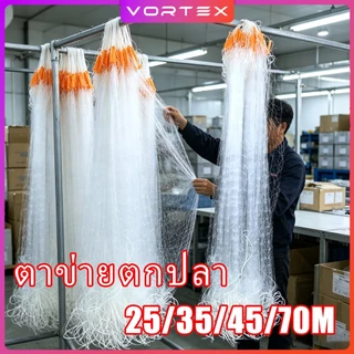 ตาข่ายดักปลาไนลอน สูง0.5/1.2ม ยาว25-70เมตร ตาข่าย1-8ซม แบบชั้นเดียว 3ชั้น เหมาะตกปลาในสระ บึง แม่น้ำ