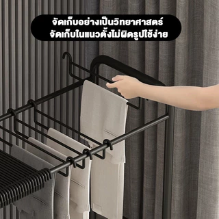 VIPEK ชั้นเก็บเสื้อผ้าและกางเกงมีล้อ ราวตากกางเกง ราวแขวนกางเกง ชั้นงกางเกงอเนกประสงค์