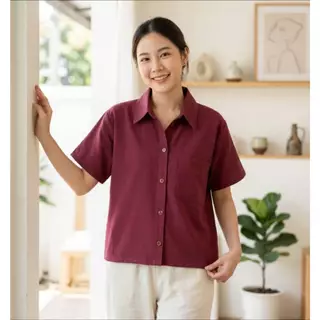 เสื้อเชิ้ตทรงลำลอง ผ้าฝ้ายชินมัย เรียบหรูดูดี