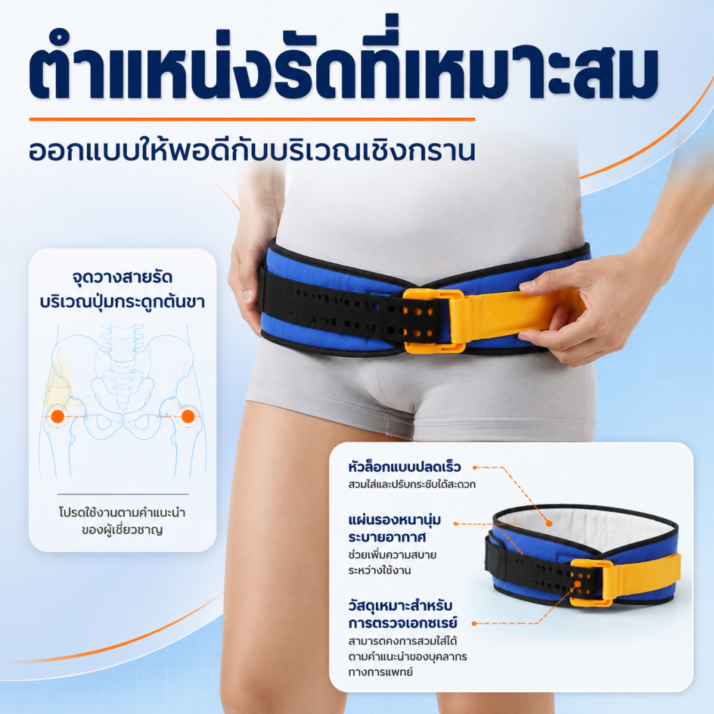 Pelvic Binder SAM pelvic sling Pelvic binding pelvic wrapping สายรัดสะโพก ดามสะโพกหัก ออกใบกำกับภาษี