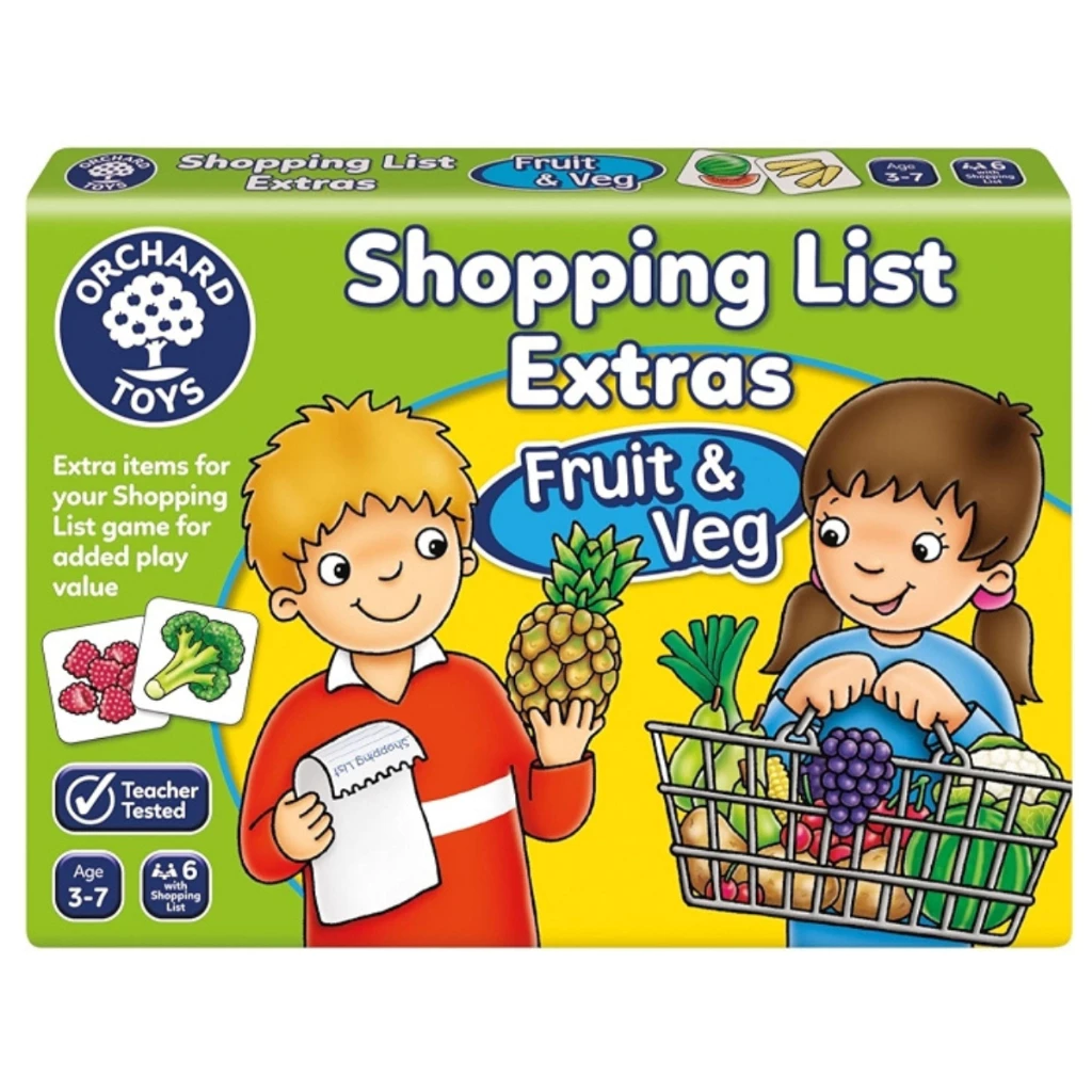 ORCHARD TOYS, Shopping List Extra-Fruit &Veg บอร์ดเกมส์เด็กจับคู่ ลิขสิทธิ์แท้ นำเข้าจากอังกฤษ 3-7ปี