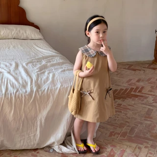 ชุดกระโปรงเด็ก ชุดเด็กผู้หญิง คอแขนกุดเสื้อกั๊ก ชุดเจ้าหญิง เดรสแฟชั่น น่ารักๆ