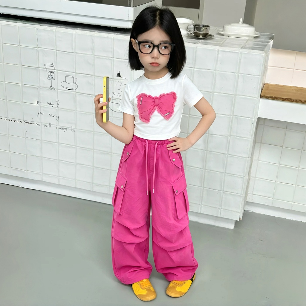 สไตล์เกาหลี แฟชั่นฤดูร้อน ชุดเซ็ทเด็กแ รูปที่ 2