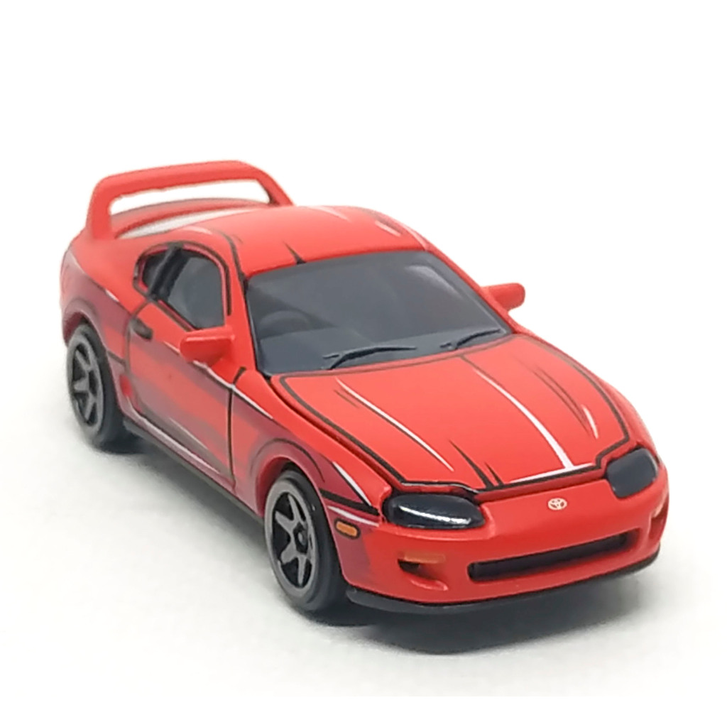 Majorette Toyota Supra JZA80 - Japan Series - Manga Art สีแดงเข้ม แบบล้อ 6SS สเกล 1/60 (8 cm) ไม่มี 