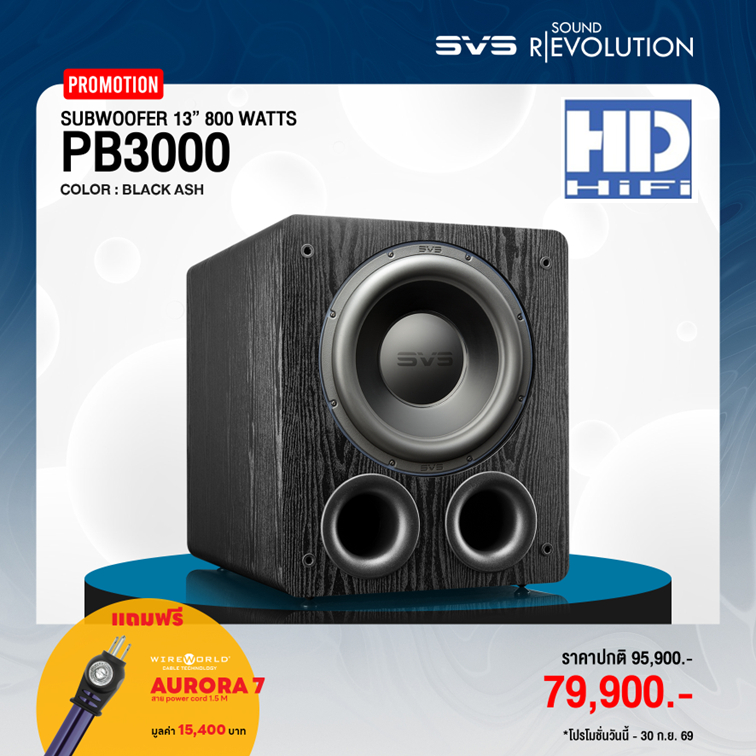 SVS PB3000 Subwoofer Speaker Black Ash