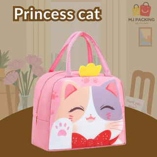 🔥พร้อมส่ง🔥ถุงข้าวเก็บอุณหภูมิ 22x19x11 cm กันน้ำ ใส่กล่องข้าวได้ เก็บร้อนเย็น Lunch Bag ลายน่ารัก พกพาสะดวก