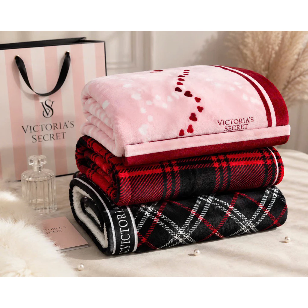 Victoria’s Secret PINK Blanket ผ้าห่มผืนใหญ่ ผ้านุ่ม งานจริสวยทุกสี ผ้าหนา ให้เป็นของขวัญได้
