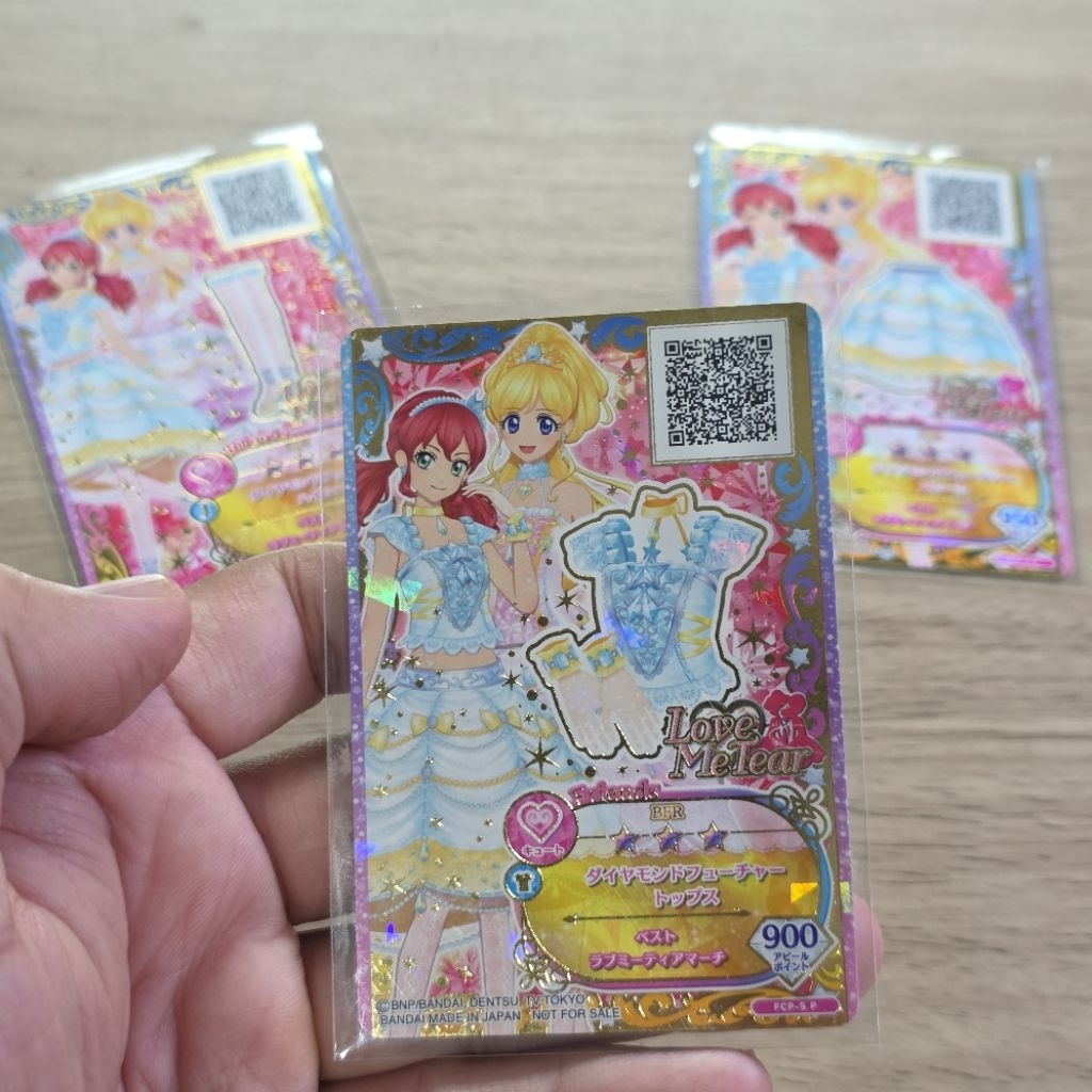 ​[ครบเซ็ต 3ใบ/งานแรร์ ] การ์ด Aikatsu Friends! ระดับ BFR - Diamond Future Dress(Love Me Tear)แท้ญี่ป