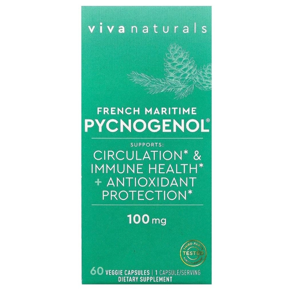 Viva Naturals, French Maritime Pycnogenol,100 mg, 60 Veggie Capsules