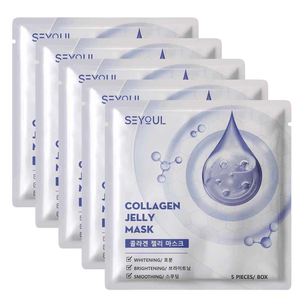 [GIFT] COLLAGEN JELLY MASK SEYOUL มาสก์จับคอลลาเจนสำหรับผิวกระจ่างใส 1 กล่อง x 5 ชิ้น