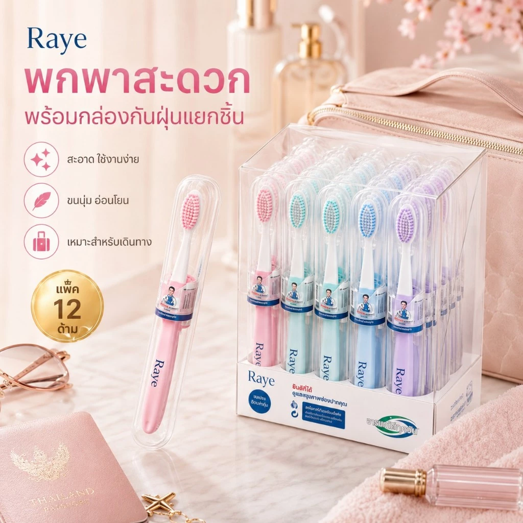 🔥【สินค้าขายดี】ชุดแปรงสีฟันพรีเมียมสำหรับผู้ใหญ่ (12 ด้าม) ขนแปรงนุ่ม ทำความสะอาดล้ำลึก อ่อนโยนต่อเหงือก