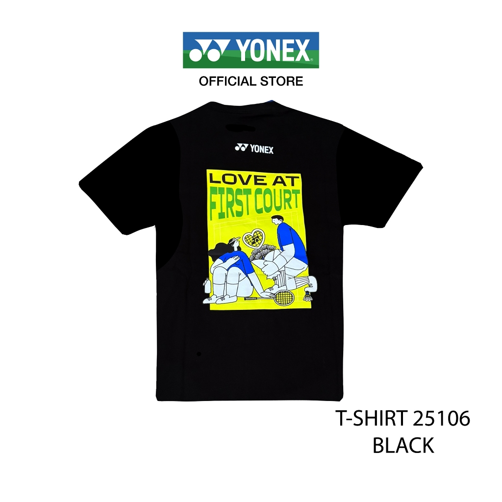 YONEX T-SHIRT 25106 เสื้อคอกลมผ้า COTTON 100% เนื้อสัมผัสนุ่มสบาย เหมาะสำหรับทั้งใส่ออกกำลังกายหรือเป็นชุดลำลอง