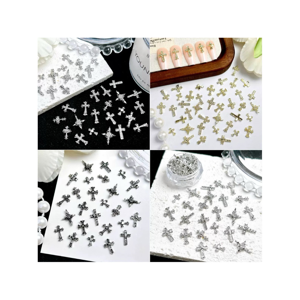 อะไหล่ไม้กางเขน #2 สำหรับแต่งเล็บ (10 ชิ้นต่อแพ็ค) [B1-47/C1-31]
