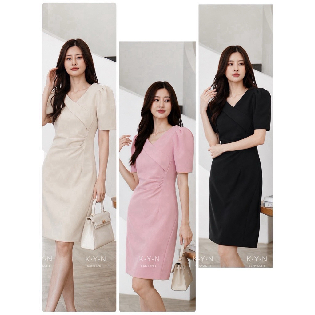 K•Y•N Dress ทำงาน ออกงาน คัตติ้งเนี้ยบ💯TAG K•Y•N#005